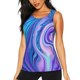 thumbnail image 1 of Fotbe Swirl Blue And Purple Blusas Sin Mangas para Mujer – Estilo Casual, Corte Suelto, Slim-Fit, Cuello Redondo Deportivo, Tops de Verano para Gimnasio y Yoga-XX-Large, 1 of 7