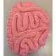thumbnail image 5 of Gorro con forma de cerebro de parodia de terror, gorro con forma de cerebro de personalidad tejido a mano para Halloween, 5 of 6