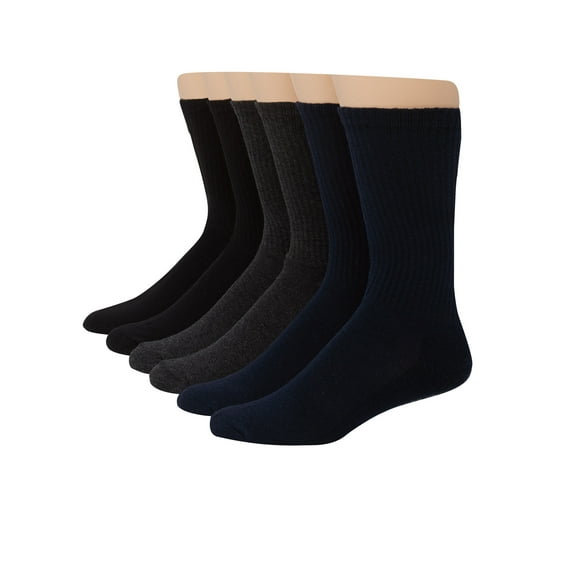 Men's ComfortBlend Cushion Crew Socks, 6 Pack