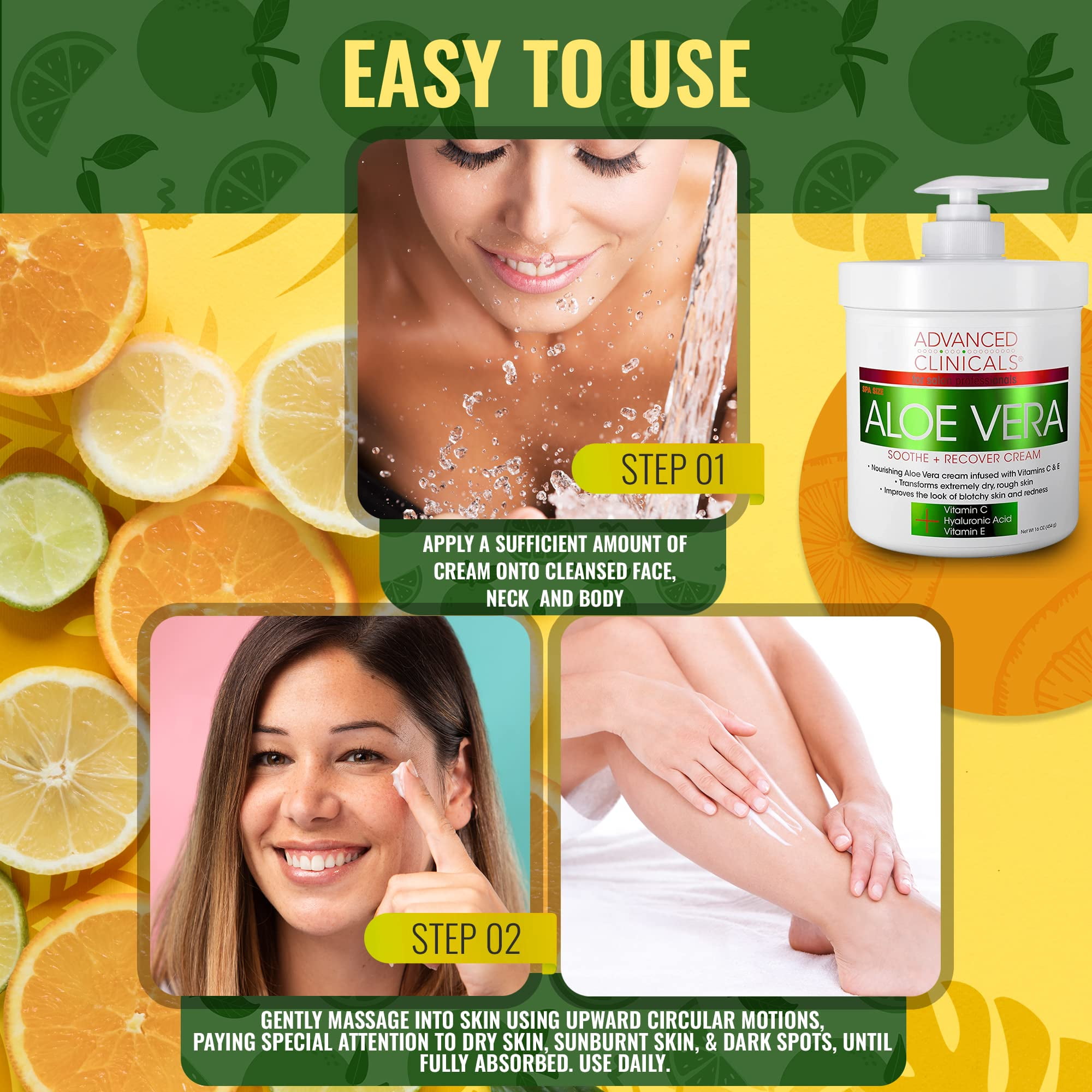 Advanced Clinicals Aloe Vera Cream. Soothing Body Ubuy Maldives