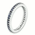 thumbnail image 3 of 925 Sterling Silver Created Sapphire Eternity Stackable Ring Birthstone September Gemstone, 3 of 7