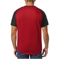 thumbnail image 4 of T-Shirts pour Hommes Col Rond T-Shirts pour Hommes T-Shirts à Blocs de Couleur avec Poche, T-Shirts à Manches Courtes T-Shirts Basiques d'Été Hauts de Sport, 4 of 8