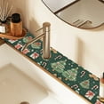thumbnail image 2 of Yayeee Faucet Mat for Kitchen Sink 14.7" Diatomite Long Splash Guard Pad, Green Christmas Trees, 2 of 7