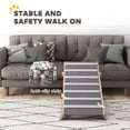 thumbnail image 4 of Foldable Dog Ramp for Couch & Car - Natural Wood Pet Stairs, Adjustable 14-20" Height - Gentle Support for Senior & Small to Large Dogs, 4 of 7
