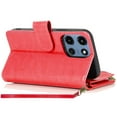 thumbnail image 2 of For Moto G 5G 2025/2026 - G Play 2026 - Luxury Wallet Card ID Zipper Money Holder Case Cover - Red, 2 of 4