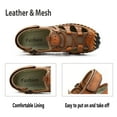 thumbnail image 2 of Mens Casual Sandals Outdoor Breathable Fisherman Closed Toe Anti Slip Beach Shoes Lightweight Comfortable Brown 7.5 US, 2 of 7