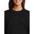 thumbnail image 2 of Time and Tru Women's Long Sleeve Eyelash Crewneck Pullover Sweater, Sizes XS-XXL, 2 of 5