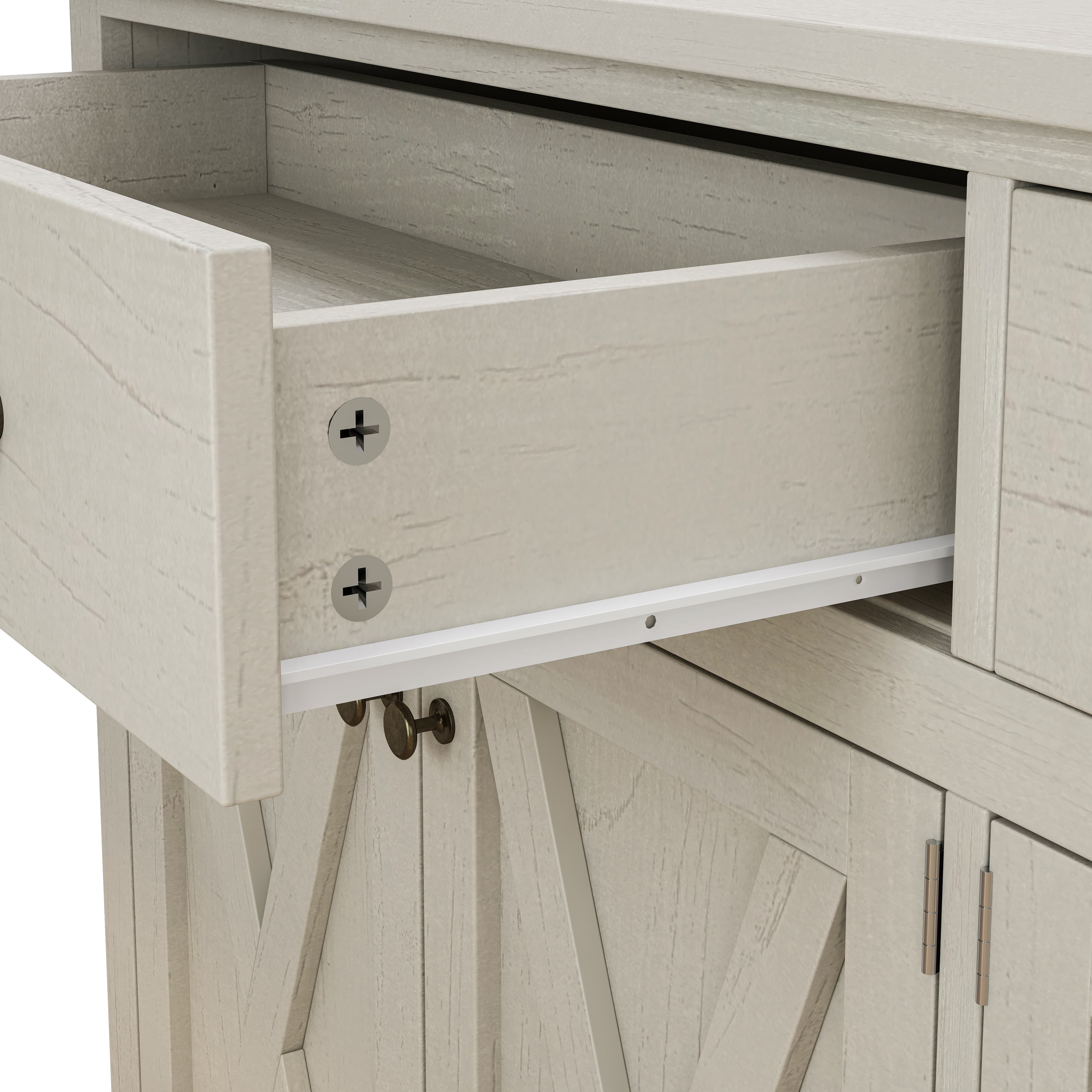 Aukfa 4 Doors Sideboard Buffet Cabinet with 2 Drawers for Living Rooms,Bedroom, White