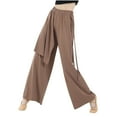 thumbnail image 2 of Simua Pantalon Grand Femme Décontracté Ample Taille Haute avec Poches, 2 of 5