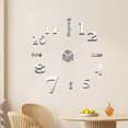 thumbnail image 1 of Teissuly Clearance Wall Clock Design Mirror Surface Wall Decorative Sticker Watches ,large Wall Clocks For Living Room Decor DIY Wall Clock Wall Clock(Silver, ) Teissuly WER202308290778, 1 of 8