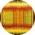 thumbnail image 1 of Ahgly Company Machine Washable Indoor Round Southwestern Yellow Country Area Rugs, 8' Round, 1 of 4