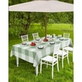 thumbnail image 3 of Outdoor Tablecloth with Umbrella Hole and Zipper Sage Green Outdoor Tablecloths 60x120 Waterproof Table Cloths Green Buffalo Plaid Patio Table Cloth Cover for Outdoor Tables Picnic Garden, 3 of 5