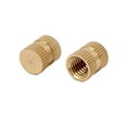 thumbnail image 2 of M6 x 10mm 8.3mm OD Brass Threaded Insert Embedded Knurled Thumb Nut 100PCS, 2 of 3
