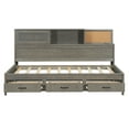 thumbnail image 4 of Gray Twin Daybed w/ Storage Drawers, USB Ports, & Shelf - Wooden Frame, 78"x50", Bedroom/Living Room Furniture. Solid Wood & MDF., 4 of 23