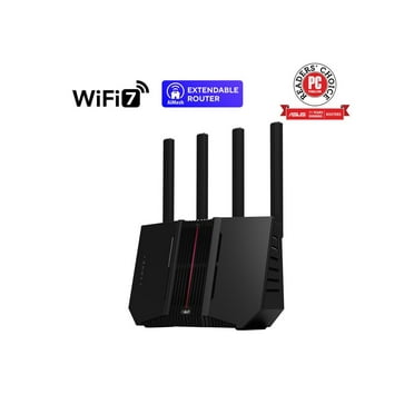 Asus RT-BE92U Wi-Fi 7 IEEE 802.11 a/b/g/n/ac/ax/be Ethernet Wireless Router - Tri Band - 2.40 GHz ISM Band - 6 GHz UNII Band - 5 x Antenna(1 x Internal/4 x External) - 1.18 GB/s Wireless Speed - 3 ...