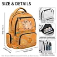 thumbnail image 3 of Jeiento Capybara Kids Backpack 17 Inch Kawaii School Backpack for Girls for Elementary Ages 9-12, Orange Breathable School Bag with Padded Tablet Sleeve & Multi-Pockets, 3 of 7
