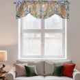 thumbnail image 3 of Summer Ocean Octopus Tie Up Valances Curtain, Adjustable Kitchen Nautical Colorful Sea Fish Coral Starfish Compass Valances for Windows Decor, Rod Pocket Short Curtains for Bedroom/Bathroom 42"x12", 3 of 9