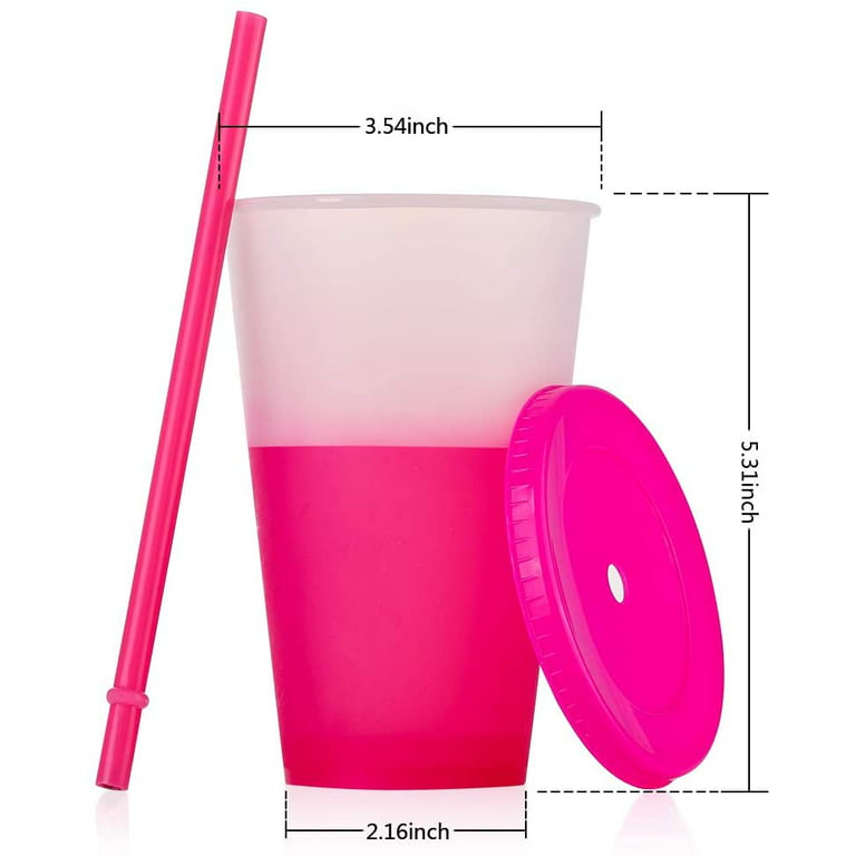 Plastic Coffee Beer Beverage Straws, Pink Plastic Drinking Straw