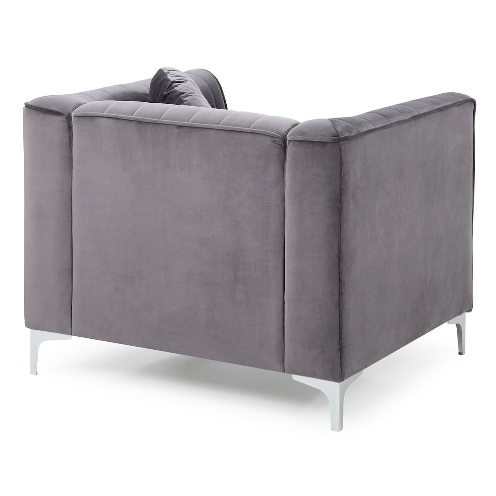 Glory Furniture Delray Accent Chair in Gray Color