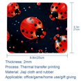 thumbnail image 5 of Ladybird Square Non-Slip Rubber Bottom Printed Desk Mat Mouse Mat Gaming Mousepad Desk Pad - 8.3x9.8 Inch, Suitable for Office and Gaming, 5 of 6