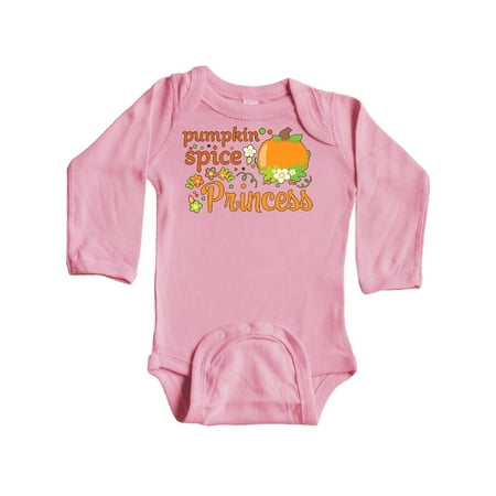 

Inktastic Pumpkin Spice Princess Gift Baby Girl Long Sleeve Bodysuit