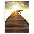 thumbnail image 2 of Large Boardwalk Glowing in Sunlight - Bridge Canvas Art Print, 2 of 3