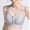 Purple, variant on Women's Front Zipper Floral Lace Wireless Push Up Bra, Wide Adjustable Strap Easy On Full Side Coverage Shaping Bra for Post-Surgery Pink XXXL