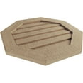 thumbnail image 5 of Ekena Millwork 33"W x 33"H Timberthane Rough Cedar Octagonal Faux Wood Non-Functional Gable Vent, Primed Tan, 5 of 5