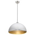 thumbnail image 2 of Z-Lite 1930P20-HWH-BN 10 x 20 in. Citadel Pendant, Hammered White & Brushed Nickel, 2 of 5