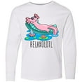 thumbnail image 3 of Inktastic Relaxolotl- Cute Axolotl on Summer Vacation Long Sleeve Youth T-Shirt, 3 of 5