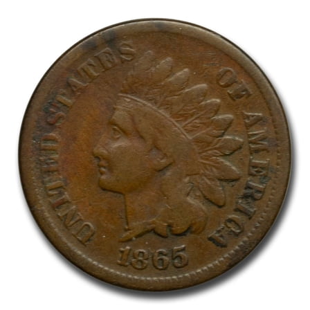 1865 Indian Head Cent Plain 5 VG