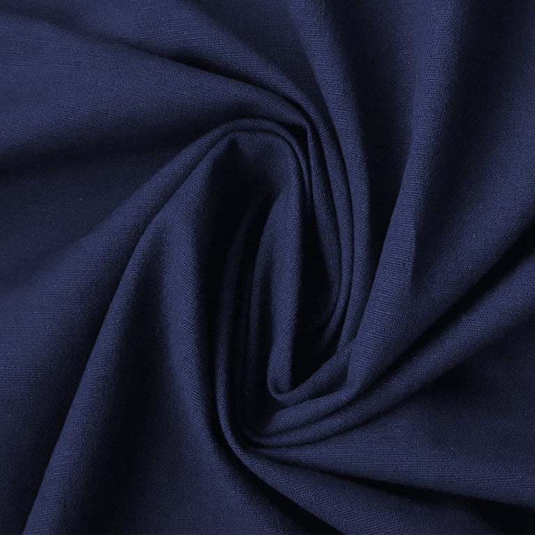 Fabric Mart Direct Navy Blue Cotton Linen Fabric By The Yard, 42 inches or  107 cm width, 1 Yard Blue Cotton Fabric, Cotton Linen Apparel Clothes Fabric,  Upholstery Curtain Wholesale Fabric - Walmart.com