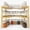 Bamboo, variant on NTGFU Black Expandable Bamboo Spice Rack Organizer for Cabinet - Stackable Shelves for Kitchen Seasoning & Pantry Storage - Natural Bamboo, Adjustable, Expandable, Lightweight, Washable, Waterproof
