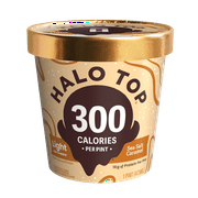 Halo Top Sea Salt Caramel Light Ice Cream, 16 fl oz Pint