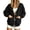Black, variant on Women Oversized Sweatshirt Cardigan, Button Down Open Front Coat with Patch Pockets, Cozy Casual Jacket for Early Fall, Office Travel Wear
