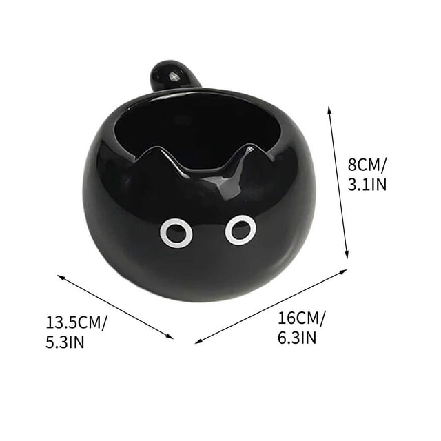 Cute Ceramic Coffee Cup for Women - Siamese Cats Design High Beauty Water Cup