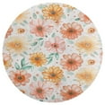 thumbnail image 3 of Floral Colorful Flower Floral Medallion Round Rug - Small Round Area Rug, Soft Non-Slip Machine Washable Bedroom Mat Indoor Accent Entry Carpet for Office Desk Dorm Hallway, 3 of 6