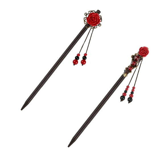2pcs Hair Sticks Chopstick Pins for Hairstyles Bun Maker Fork