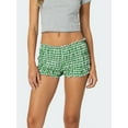 thumbnail image 5 of Rdhnmea Women Plaid Shorts, Elastic Waist Casual Shorts Summer Streetwear, 5 of 9