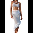 thumbnail image 2 of Traje de Baño de Dos Piezas de Crochet para Mujer, Top de Bikini de Cintura Alta, Falda de de , para Playa. S, 2 of 9