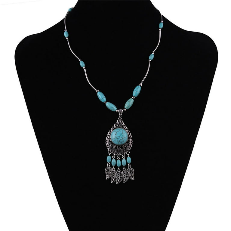 Bohemian Style Round Geometric Turquoise Pendant Necklace Star Golden Necklace At ₹ 1000/piece