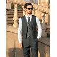 thumbnail image 7 of MAGE MALE Men's Slim Fit 2-Piece Vest Suit, Formal Business & Wedding Set, 7 of 7