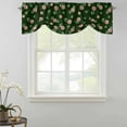 thumbnail image 5 of Tie Up Valance for Windows Pink Daisies Flowers Curtains Valances Rod Pocket Valance Window Treatments Floral Leaf Green Balloon Curtains for Kitchen Living Room Bedroom Bathroom Decor 54x18 Inch, 5 of 9