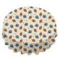 thumbnail image 2 of Football Helmet Beige Pattern Round Tablecloth 70"x70", Wrinkle Resistant Wipeable Table Cover for Kitchen Dining Room Picnic Patio and Party, 2 of 6