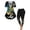 Black, variant on Women Outfits Sets 2PCS Summer Casual Short Sleeve Printed Top Pants 2PCS Suit Streetwear Stylish