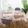 thumbnail image 6 of 54x54 Inch Tablecloth Polyester Square Tablecloth for Home Kitchen Dinner Decor Cute Capybaras, 6 of 9