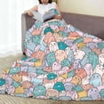 thumbnail image 6 of Sikiie Colorful Cute Pig Ultra-Soft Micro flannel Blanket Luxury All Seasons Warm Blanket for Bedding Sofa and Travel (4 sizes)-40"x30", 6 of 7
