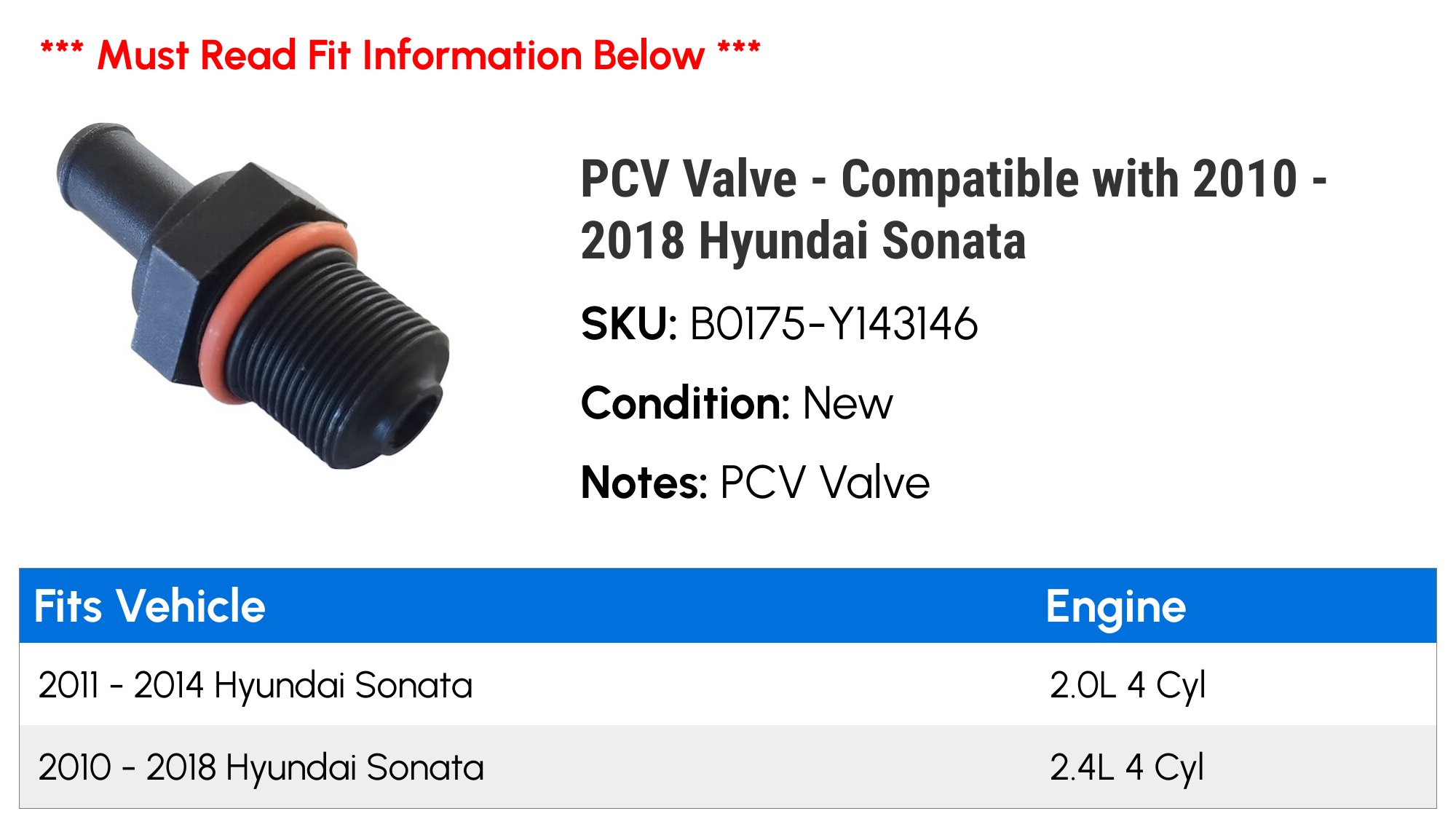 Pcv Valve Hyundai Sonata Collection 60+ Images And 10+ Videos