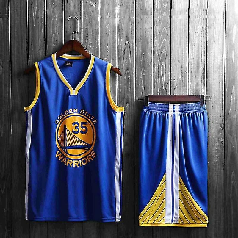 Warriors Durant Jersey No.35 children s Basketball Uniform Set Kids blue Walmart