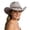 Z19-Grey, variant on Cowboy Hat for Women Men Wide Brim Roll Up Brim Western Cowgirl Fedora Hat Casual Summer Outdoor Sun Protection